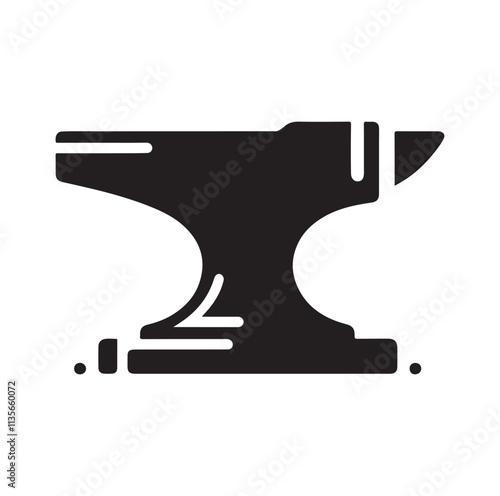 anvil icon silhouette vector illustration
