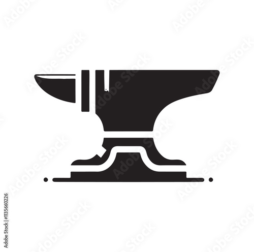 anvil icon silhouette vector illustration