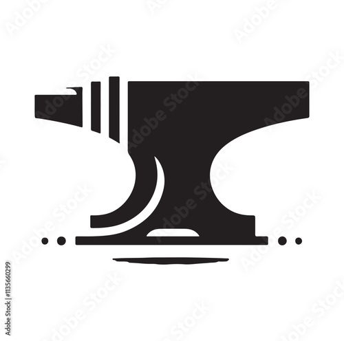 anvil icon silhouette vector illustration