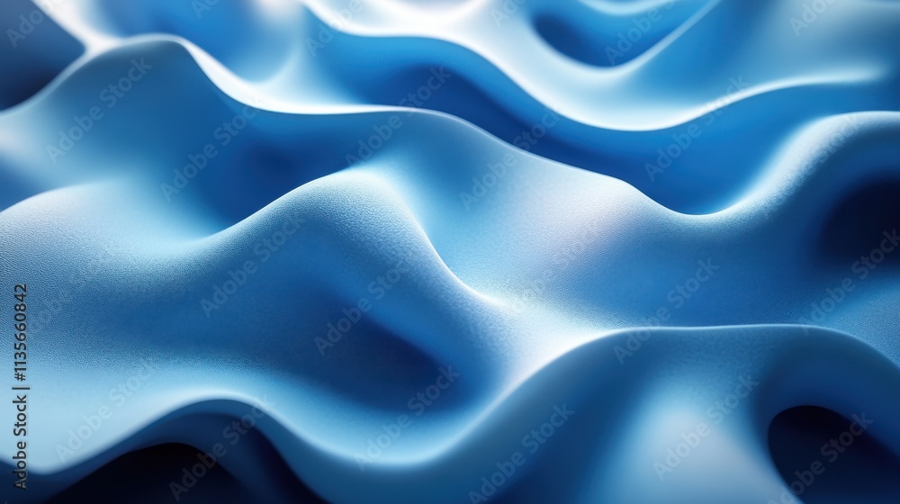 Obraz premium abstract 3d render liquid surface wavy line modern background desig