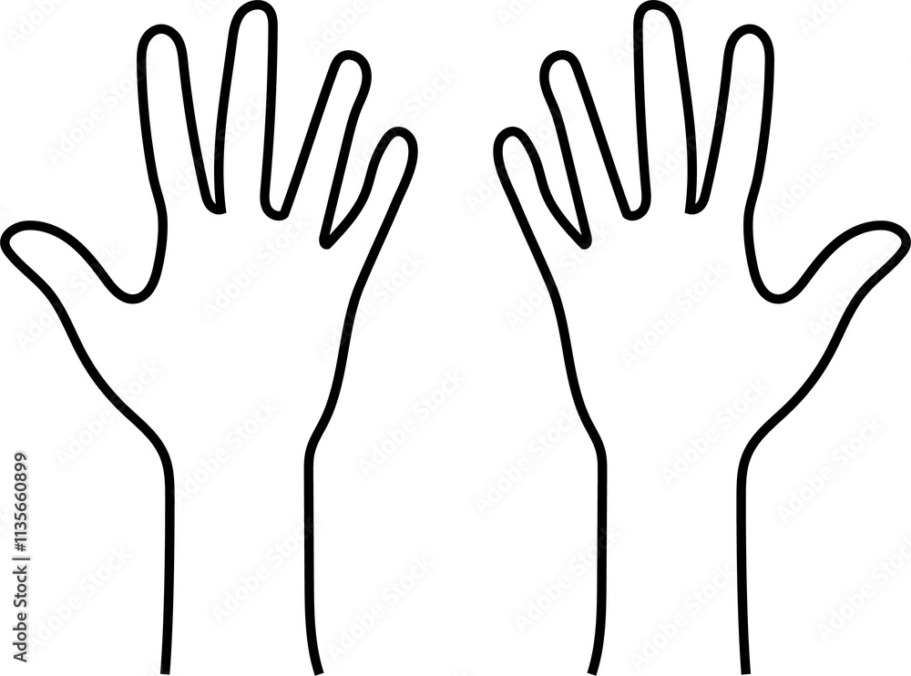 Fototapeta premium hand icon on white background