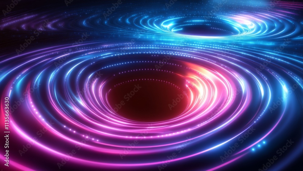 Swirling energy patterns around cosmic black holes in space Swirling energy patterns around cosmic black holes in space