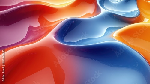 abstract 3d rendered illustration liquid shape modern background desig