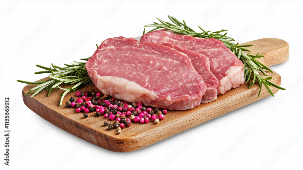 Sliced raw pork meat isolated on white background
Sliced raw pork meat isolated on white background