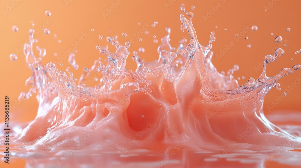 abstract 3d rendering of chaotic liquid in empty space background with dynamic fluid splash design elemen abstract 3d rendering of chaotic liquid in empty space background with dynamic fluid splash design elemen