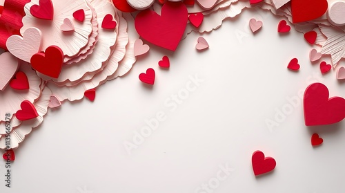 Romantic Valentine's Hearts Background photo