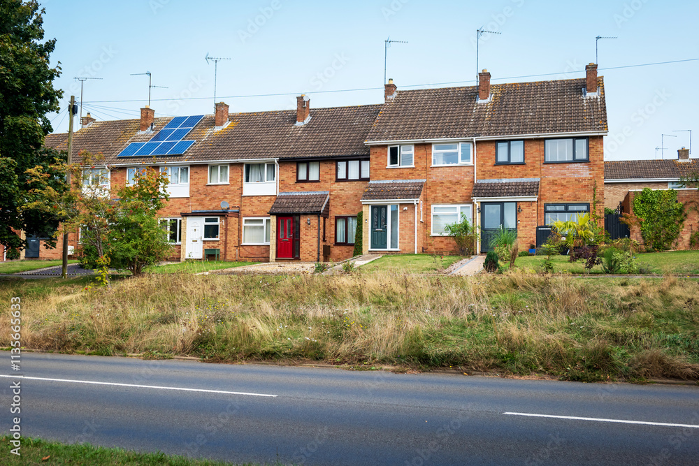 traditional detached house within residential estate in England UK traditional detached house within residential estate in England UK