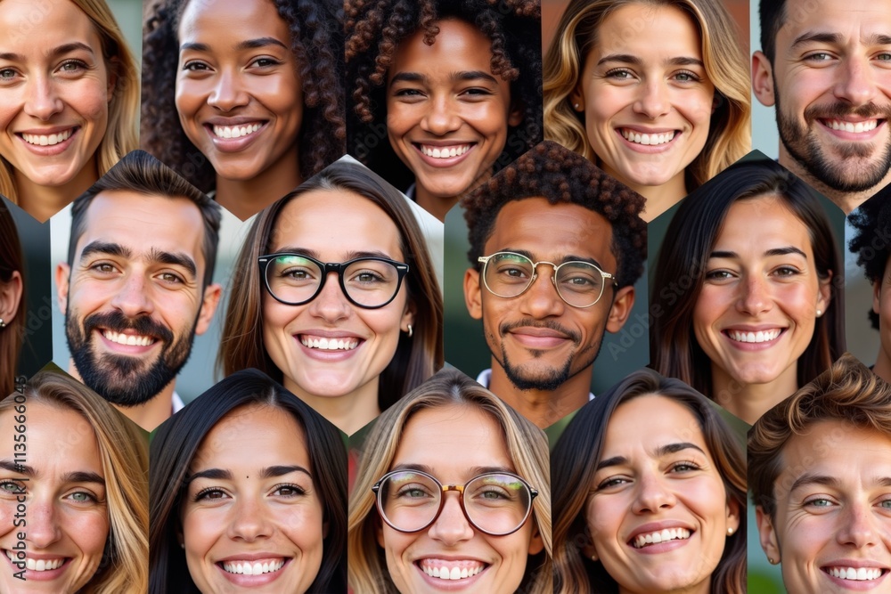 Diverse Group of Happy People Smiling Together - Perfect for Team Building, Diversity, and Inclusion Initiatives Diverse Group of Happy People Smiling Together - Perfect for Team Building, Diversity, and Inclusion Initiatives