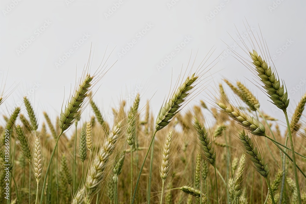 Floating Barley on a Clean White Background Floating Barley on a Clean White Background