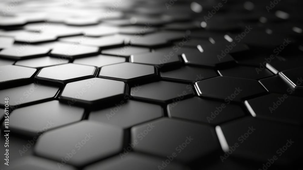 Obraz premium abstract 3d rendering of surface with hexago