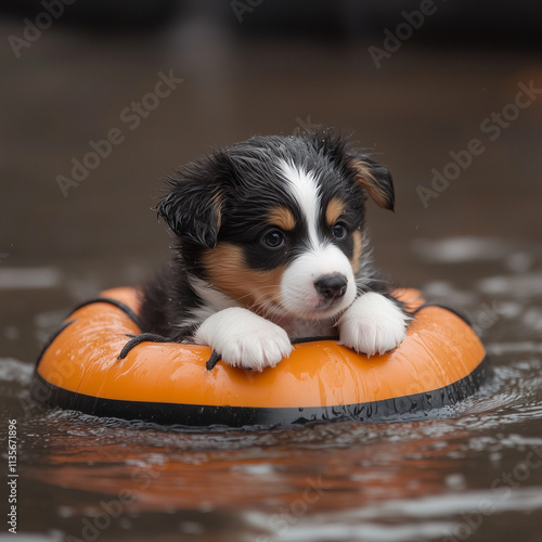 puppy in a tube