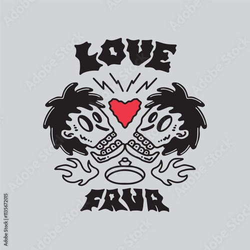 Love forever,streetwear design