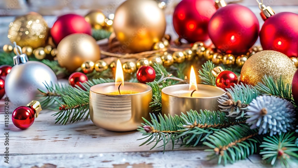 christmas decoration with candles christmas decoration with candles