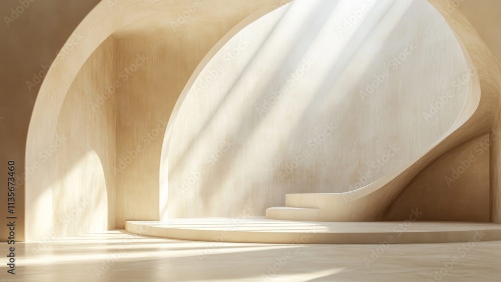Natural light illuminating a modern architectural interior design Natural light illuminating a modern architectural interior design