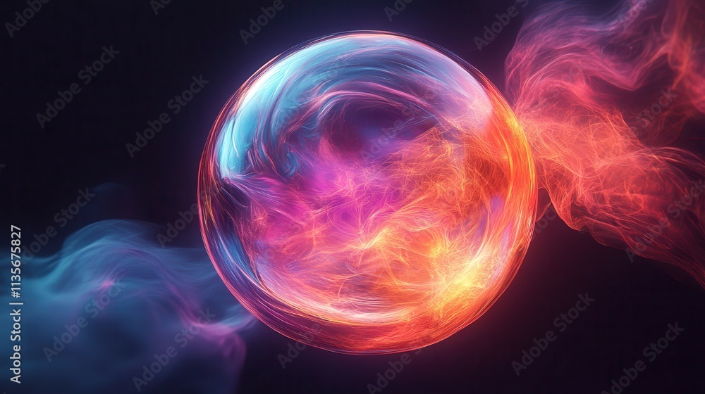 abstract animation of an iridescent sphere on a black background looping video 3d rende abstract animation of an iridescent sphere on a black background looping video 3d rende