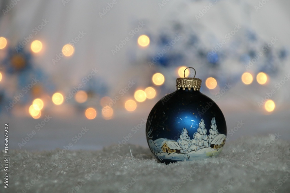 romantische weihnachtskugel im schnee karte romantische weihnachtskugel im schnee karte