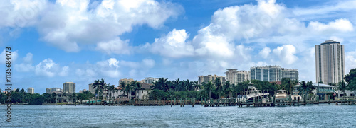 View of Singer Island from Phil Foster Park, Riviera Beach, Florida