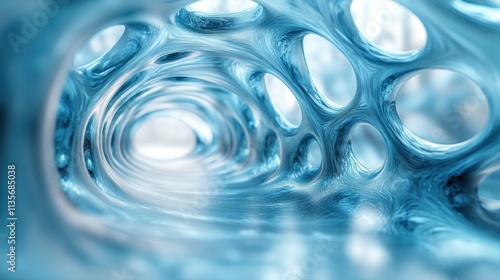 Fototapeta Naklejka Na Ścianę i Meble -  abstract blue structure 3d rende