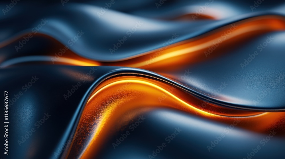Fototapeta premium abstract gold shape on a dark background 3d rende