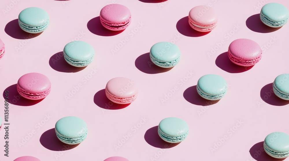 Pastel Macarons Delight: A Sweet Pink and Mint Pattern Pastel Macarons Delight: A Sweet Pink and Mint Pattern