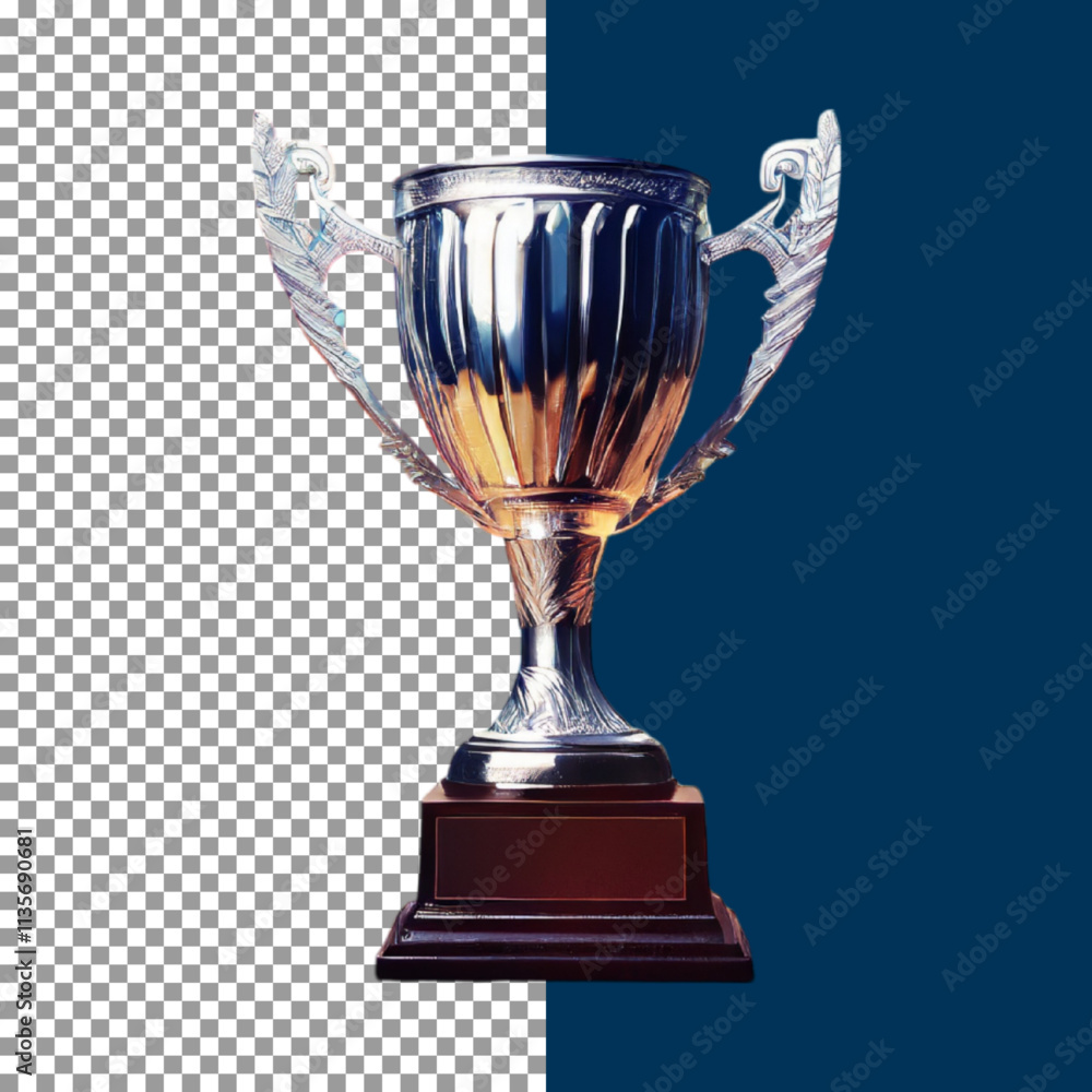 Shiny Gold Trophy Cup with Elegant Handles for Champions on transparent background, png, psd
Shiny Gold Trophy Cup with Elegant Handles for Champions on transparent background, png, psd