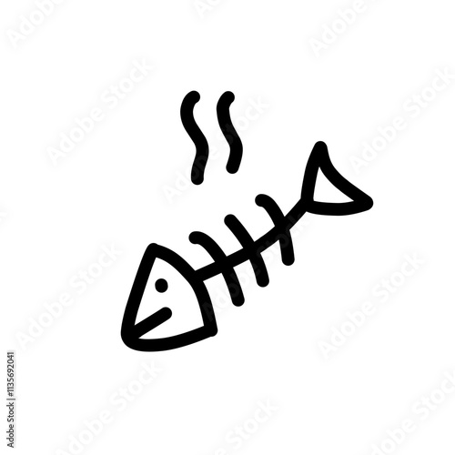 Smelly fish bones icon