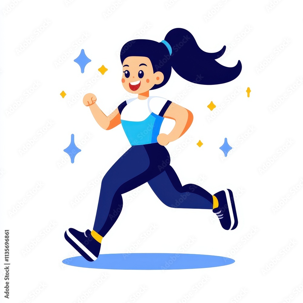 Woman Running with a Smile Celebrating Fitness Milestones Achieving Health Goals and Personal Bests in Outdoor Nature Setting Woman Running with a Smile Celebrating Fitness Milestones Achieving Health Goals and Personal Bests in Outdoor Nature Setting