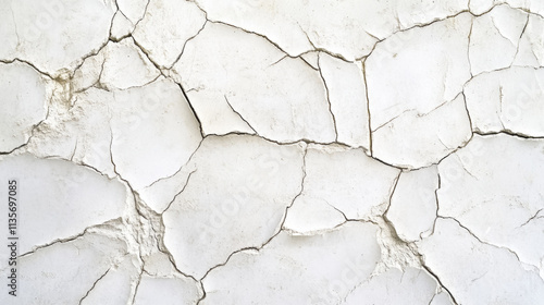 The ground has cracks in the top view for the background or graphic design