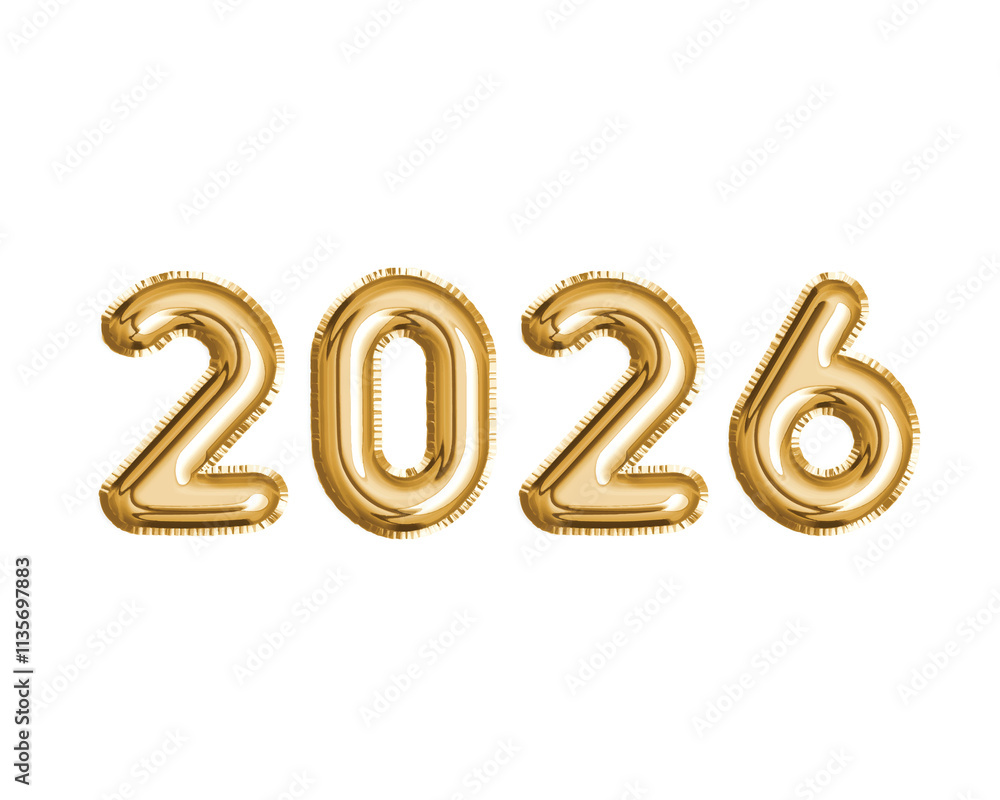Golden number 2026 decorative air balloon for New Year Eve, countdown, wedding, birthday celebrated party Golden number 2026 decorative air balloon for New Year Eve, countdown, wedding, birthday celebrated party