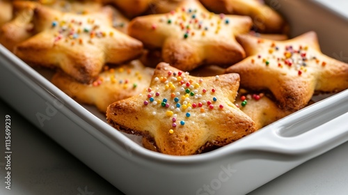 Star-Shaped Cookies in Baking Dish photo