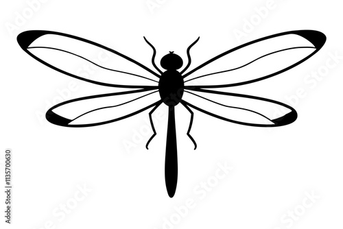 dragon fly insect silhouette art.