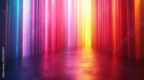 abstract vertical animation 3d render of a background with color refraction effect seamless looped vide