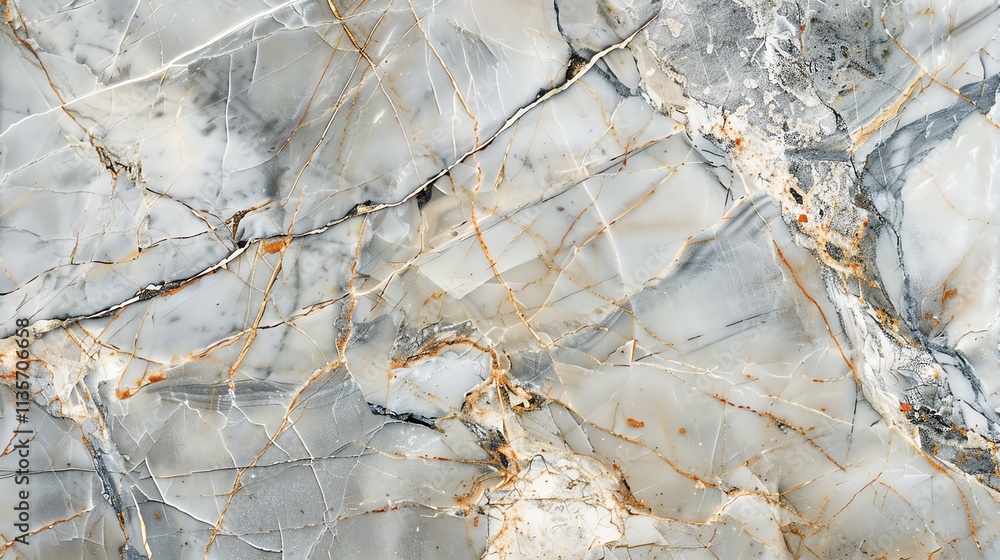 Obraz premium A close-up of a slab of marble with blue, gray, and yellow veins.