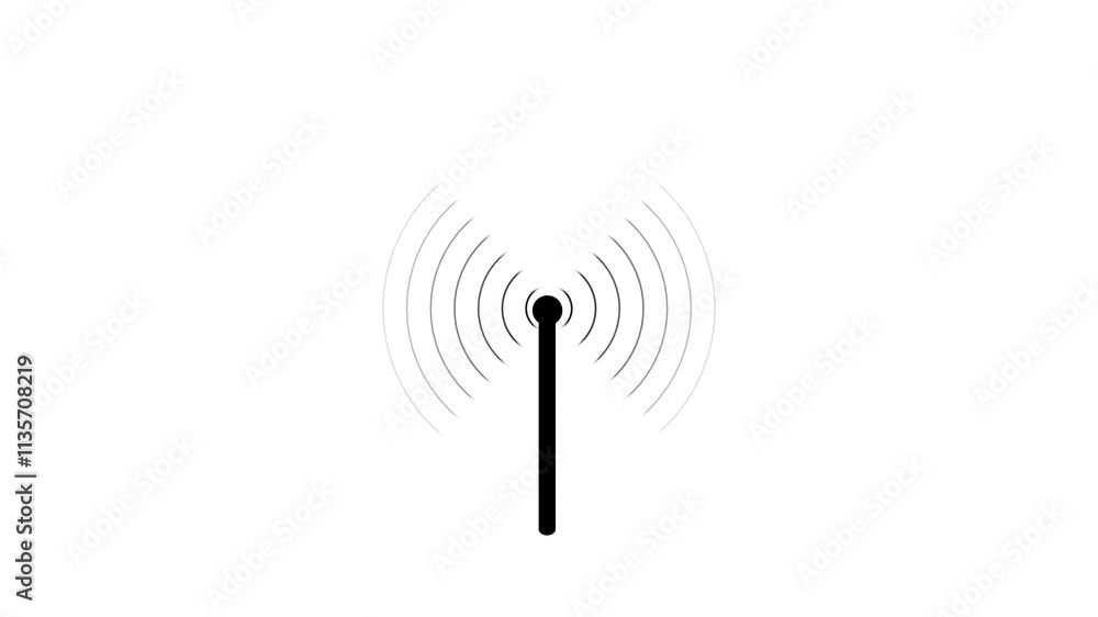 Wireless Antenna Icon. Wi-fi, wireless internet network net connection icon with white background. Wireless Antenna Icon. Wi-fi, wireless internet network net connection icon with white background.