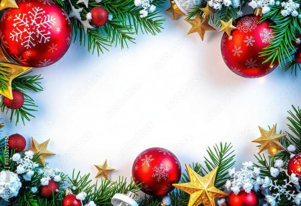 Christmas background with balls and fir branches Christmas background with balls and fir branches