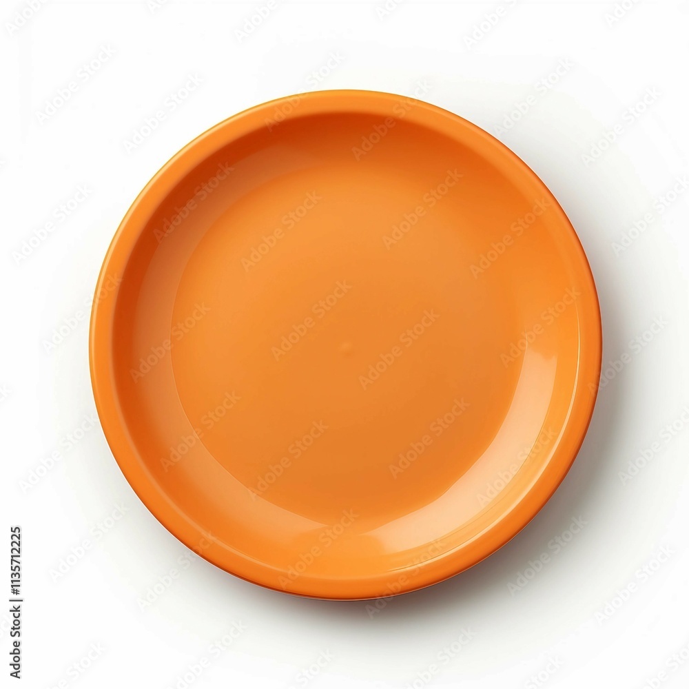 Orange Frisbee , Isolated white background, flat lay Orange Frisbee , Isolated white background, flat lay