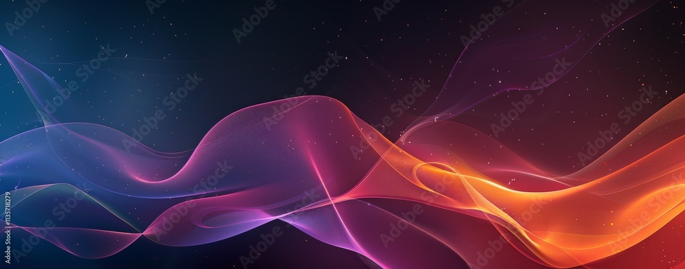 Fototapeta premium Abstract Waves of Color in a Digital Space