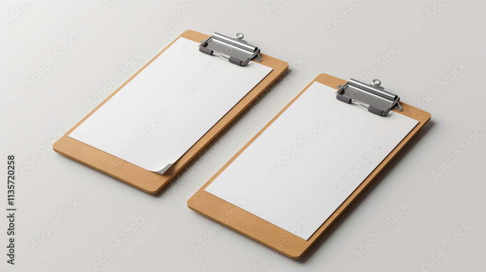 clipboard with blank paper clipboard with blank paper
