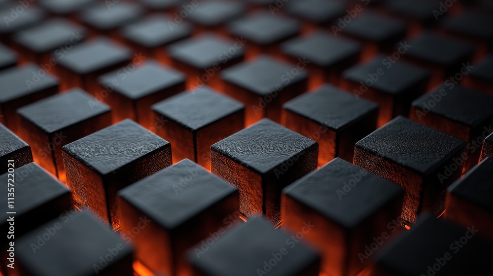 Obraz premium black cubes 3d rende