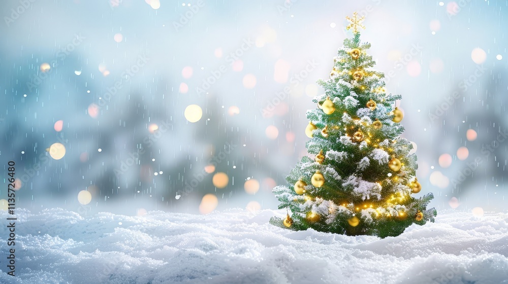 A Snowy Christmas Tree A Snowy Christmas Tree
