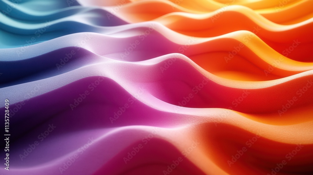 Obraz premium colorful wavy shape 3d rende