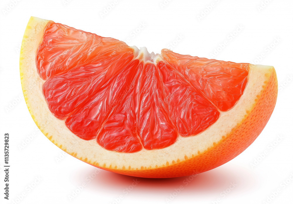 Grapefruit in the section on white background Grapefruit in the section on white background