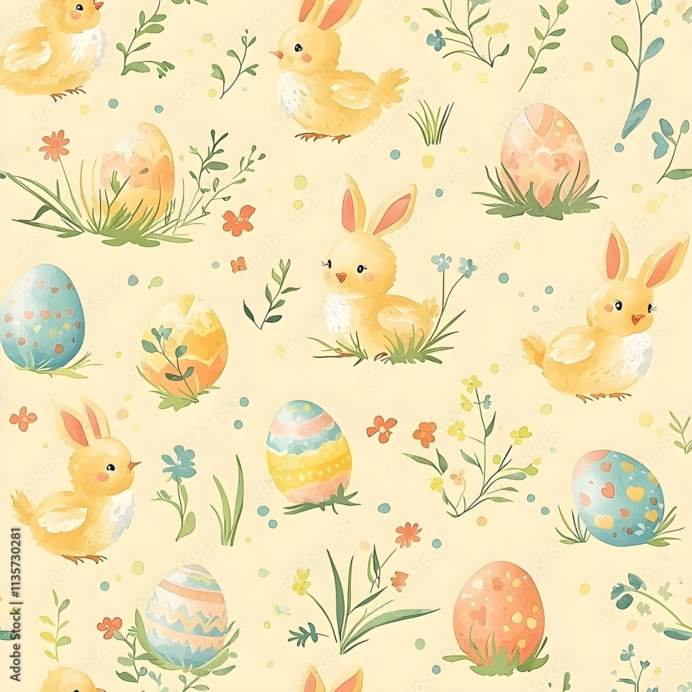 Adorable Easter Bunny and Pastel Egg Pattern with Cheerful Spring Florals, Playful and Festive Easter Celebration Design, Vibrant and Artistic Easter Bunny and Egg Theme Adorable Easter Bunny and Pastel Egg Pattern with Cheerful Spring Florals, Playful and Festive Easter Celebration Design, Vibrant and Artistic Easter Bunny and Egg Theme