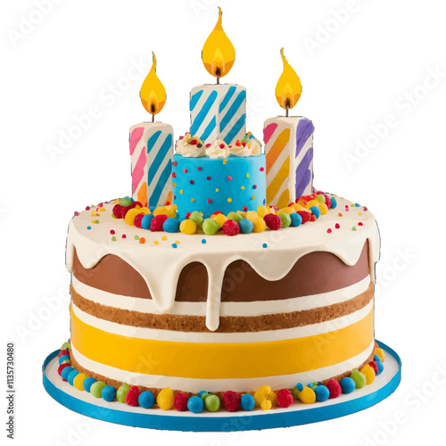 Wallpaper Mural birthday cake vector Torontodigital.ca