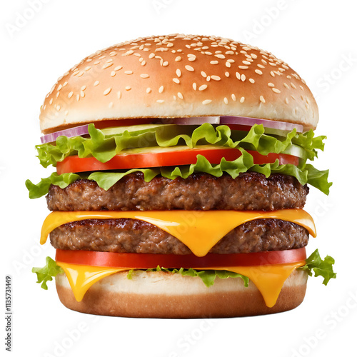 Wallpaper Mural double cheese burger isolated Torontodigital.ca