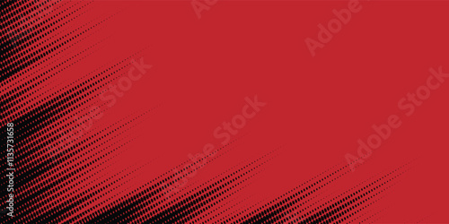 Red halftone dots blue color pattern gradient grunge texture background.