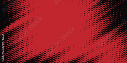 Red halftone dots blue color pattern gradient grunge texture background.