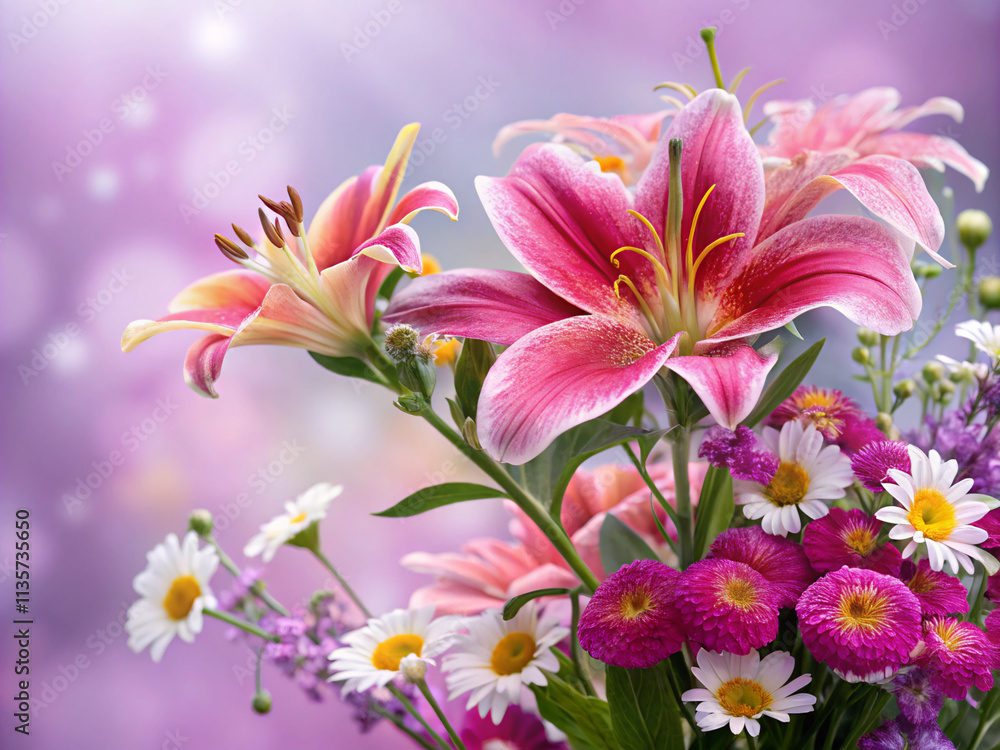 Obraz premium bouquet of flowers. flower, pink, nature, flowers, beauty, daisy, plant, blossom, spring, summer, bouquet, white, chrysanthemum, floral, petal, bloom, purple, isolated, garden, flora, closeup, yellow,
