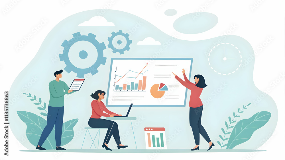Marketing Team Collaborating on SEO Strategies with Digital Tools Abstract Background Copy Space for Branding Marketing Team Collaborating on SEO Strategies with Digital Tools Abstract Background Copy Space for Branding