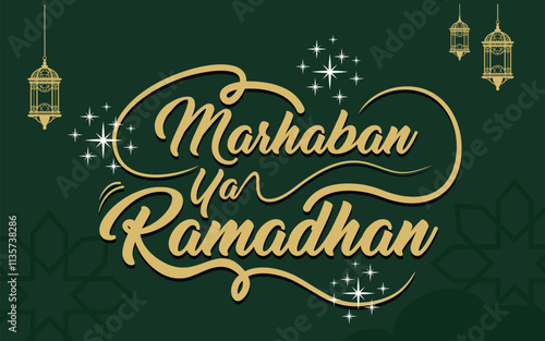 marhaban ya ramadhan kareem banner design